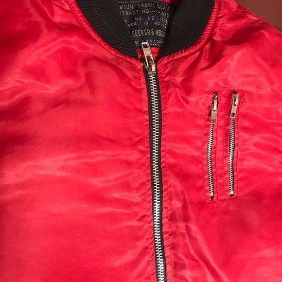 Bleaker & Mercer red bomber jacked SZ: M - Picture 7 of 10